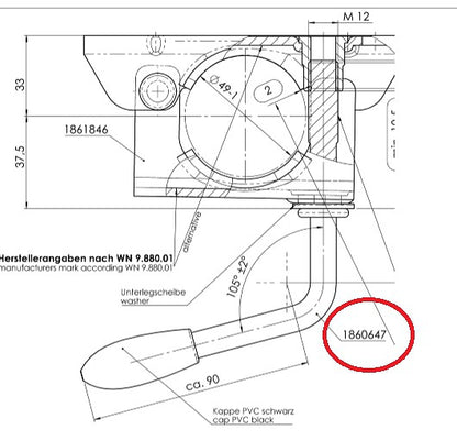 Skrutka držiaka oporného kolesa 150kg