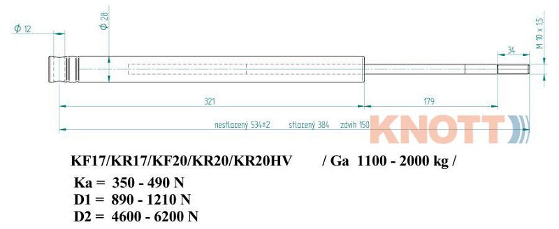 Tlmič nájazdovej brzdy KNOTT