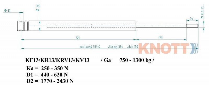 Tlmič nájazdovej brzdy KNOTT