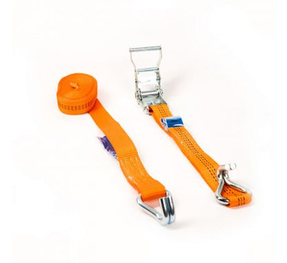 Gurtna 3T - Upínací pás s račňou dvojdielny s hrotovými hákmi (Forankra, 2022, 6 m, 35 mm, 3 000, Oranžová)