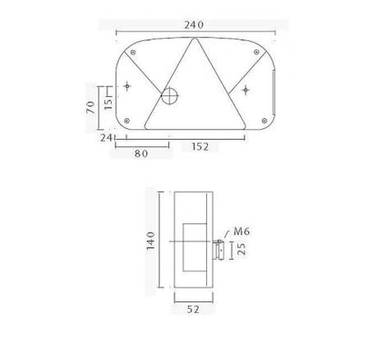 Svetlo Multipoint 2 pravá str.bajonet s cuv.