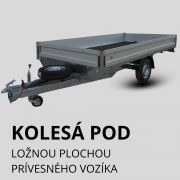 Prívesný vozík kolesa pod ložnou plochou