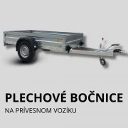 Brzdené prívesné vozíky-Plechové bočnice kolesa vedľa ložnej plochy