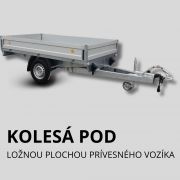 Prívesný vozík plechové bočnice kolesa pod ložnou plochou