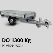 Brzdený prívesný vozík do 1300kg